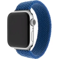 Elastický nylonový řemínek FIXED Nylon Strap pro Apple Watch 42/44/45mm, velikost XL, modrý