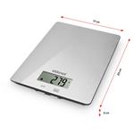 ELDONEX SteelGlass kuchyňská váha, 5 kg, sklo + nerez