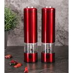 Elektrický mlynček na korenie a soľ BerlingerHaus Burgundy Metallic Line