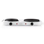Elektrický sporák NEDIS/ 2 varné platne/ 2500 W/ ochrana proti prehriatiu/ biely