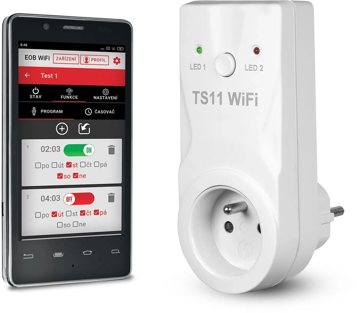 ELEKTROBOCK bezdrátová Wi-Fi zásuvka TS11 WiFi