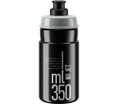ELITE láhev JET 22'  černá/šedé logo, 350 ml