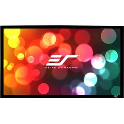 ELITE SCREENS 110" (279,4 cm)/ 16:9/ 136,9 x 243,5 cm/ Zisk 1,1/ Čierny rám 6 cm