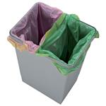Elletipi Plastový kôš s držadlami Kryt SMALL, 8 l, sivý, 34 x 15 x 22,5 cm