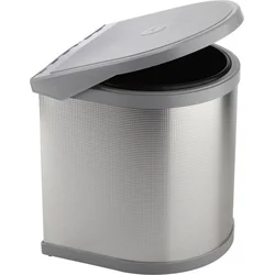 Elletipi Vstavaný odpadkový kôš RING - na dvere, 10 l, hliník
