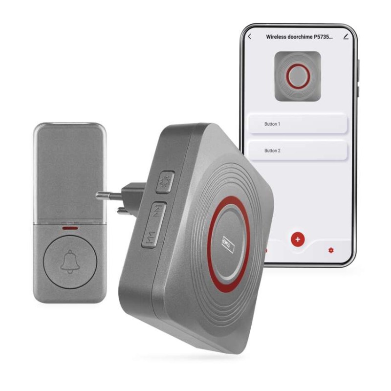 EMOS GoSmart Domovní bezdrátový zvonek P5735SS do zásuvky s WiFi