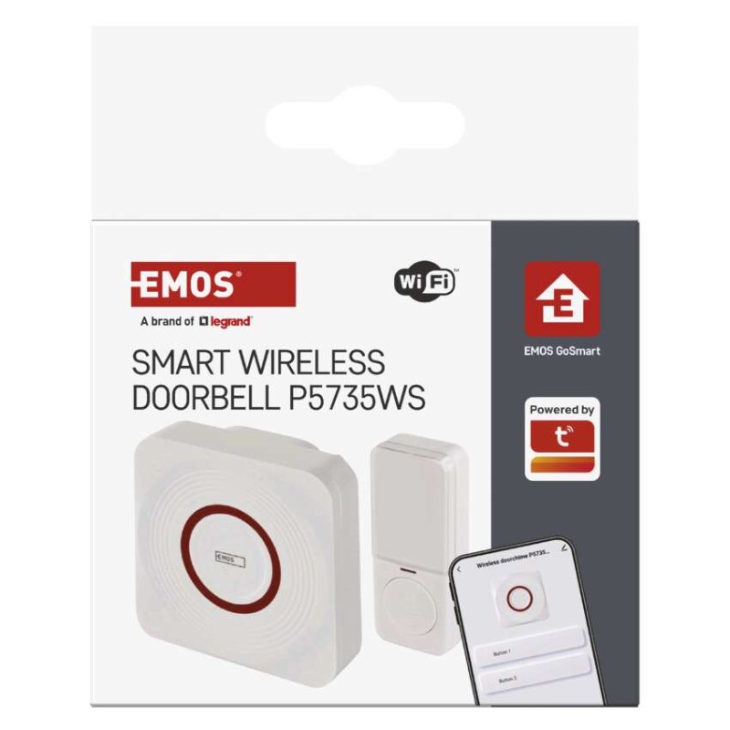 EMOS GoSmart Domovní bezdrátový zvonek P5735WS do zásuvky s WiFi