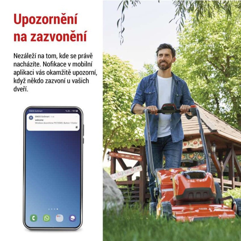 EMOS GoSmart Domovní bezdrátový zvonek P5735WS do zásuvky s WiFi