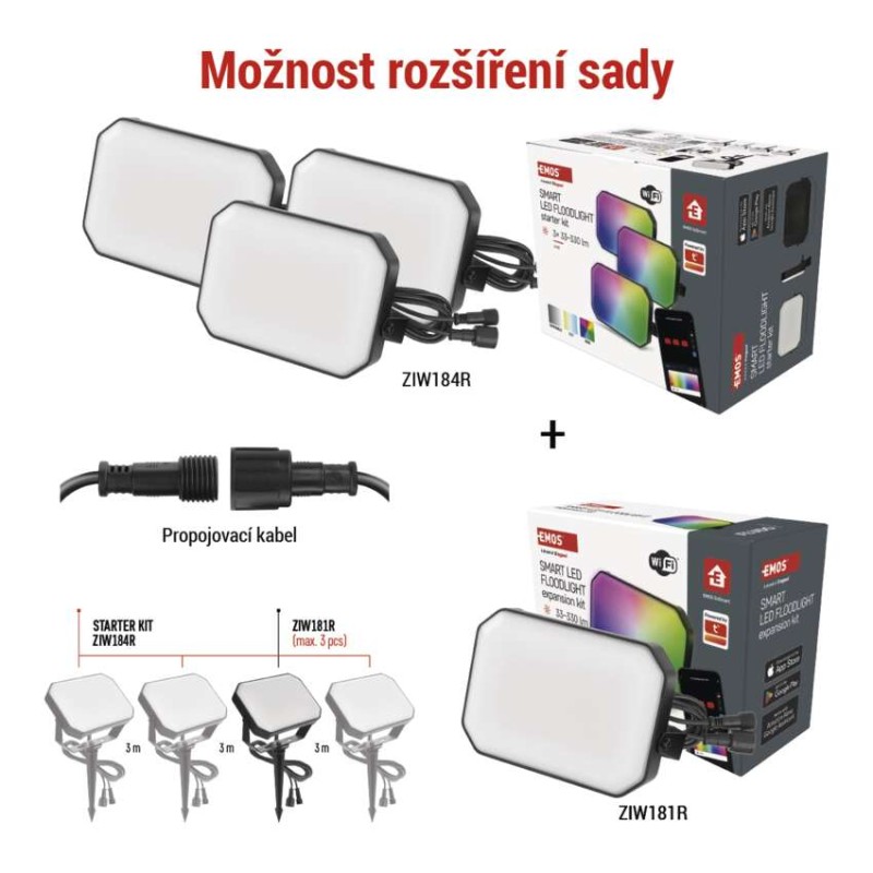EMOS GoSmart venkovní LED reflektor 1554181000
