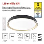 EMOS LED přisazené svítidlo ILVI, kruhové 30W, stmívání+CCT, černá+champagne