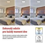 EMOS LED přisazené svítidlo ILVI, kruhové 45W, stmív. se změnou CCT, bílá+dřevo
