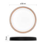 EMOS LED přisazené svítidlo ILVI, kruhové 45W, stmívání+CCT, černá+dřevo