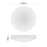 EMOS LED přisazené svítidlo TIVI, A CLASS, MW sensor, kruhové bílé 8,6W, IP44, neutrální bílá