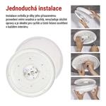 EMOS LED přisazené svítidlo TIVI, A CLASS, MW sensor, kruhové bílé 8,6W, IP44, neutrální bílá