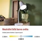 EMOS LED stolní lampa TARA, bílá