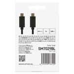 EMOS Nabíjecí a datový kabel 2.0 USB-C / USB-C, 2 m, černý