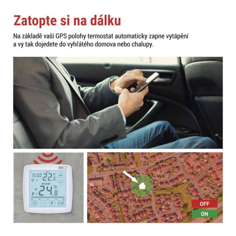EMOS Pokojový programovatelný bezdrátový WiFi GoSmart termostat P56S11