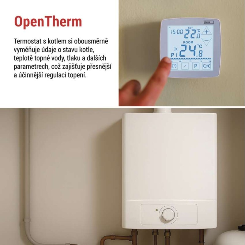 EMOS Pokojový programovatelný drátový OpenTherm termostat P56A01