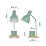 EMOS Stolná lampa POPPY na žiarovku E27, zelená