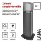 EMOS Záhradné stĺpové svietidlo LANA 1554002003