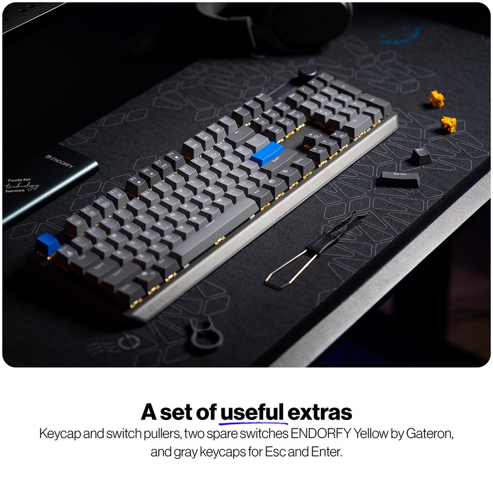 Endorfy mechanická klávesnice Thock V2 / bezdrátová / US layout