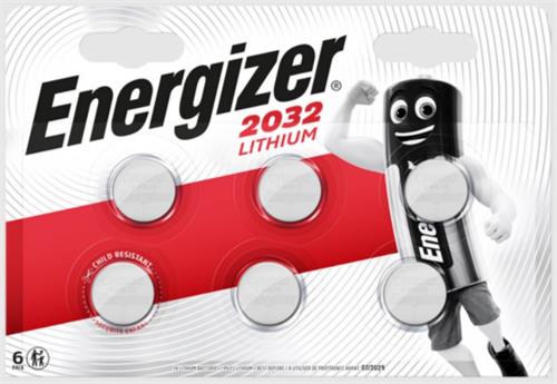Energizer Lithiová knoflíková baterie - CR2032 6pack
