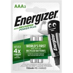 Energizer Nabíjecí baterie - AAA / HR03 - 700mAh POWER PLUS DUO, 2 ks