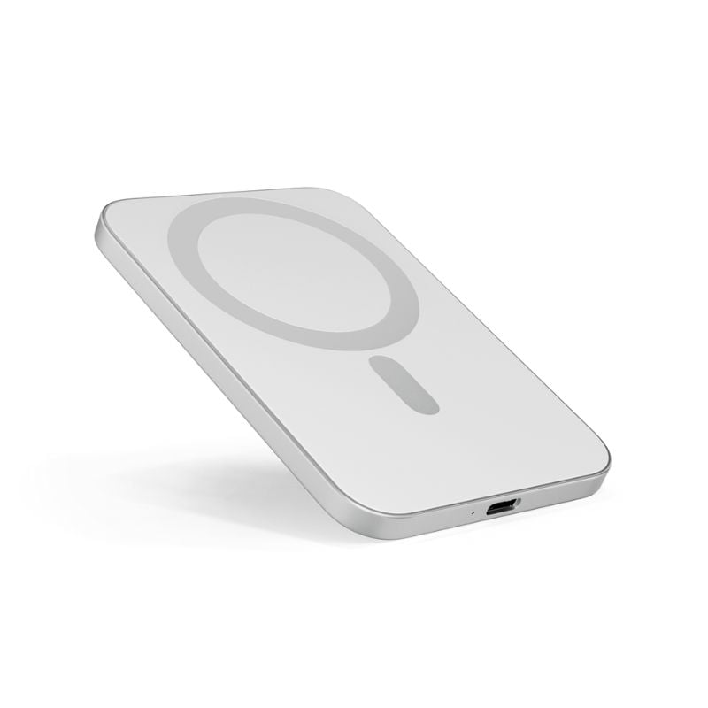 Epico 3000mAh Aluminium Magnetic Wireless Power Bank - stříbrná