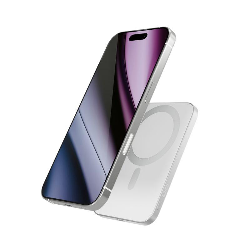 Epico 3000mAh Aluminium Magnetic Wireless Power Bank - stříbrná