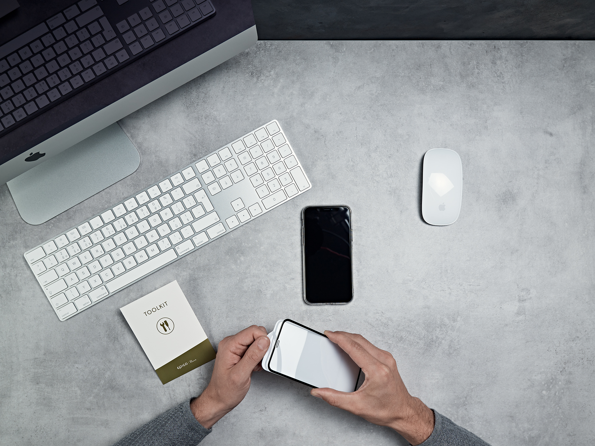 Epico 3D GLASS IM iPhone 6/6S/7/7/8/SE (2020)/SE (2022) - čierny