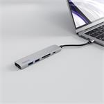 Epico 6in1 Aluminium Hub 
8K with USB-C connector - stříbrná