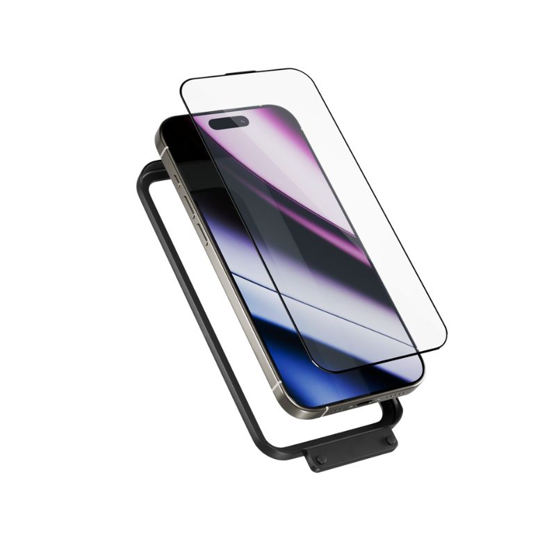 Epico Hero Glass 3D pre iPhone 16 Pro s inštalačným rámom