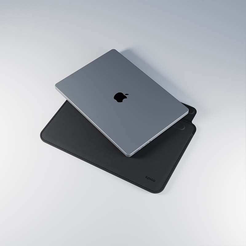 EPICO Kožené puzdro pre Apple MacBook Pro 14" - čierne