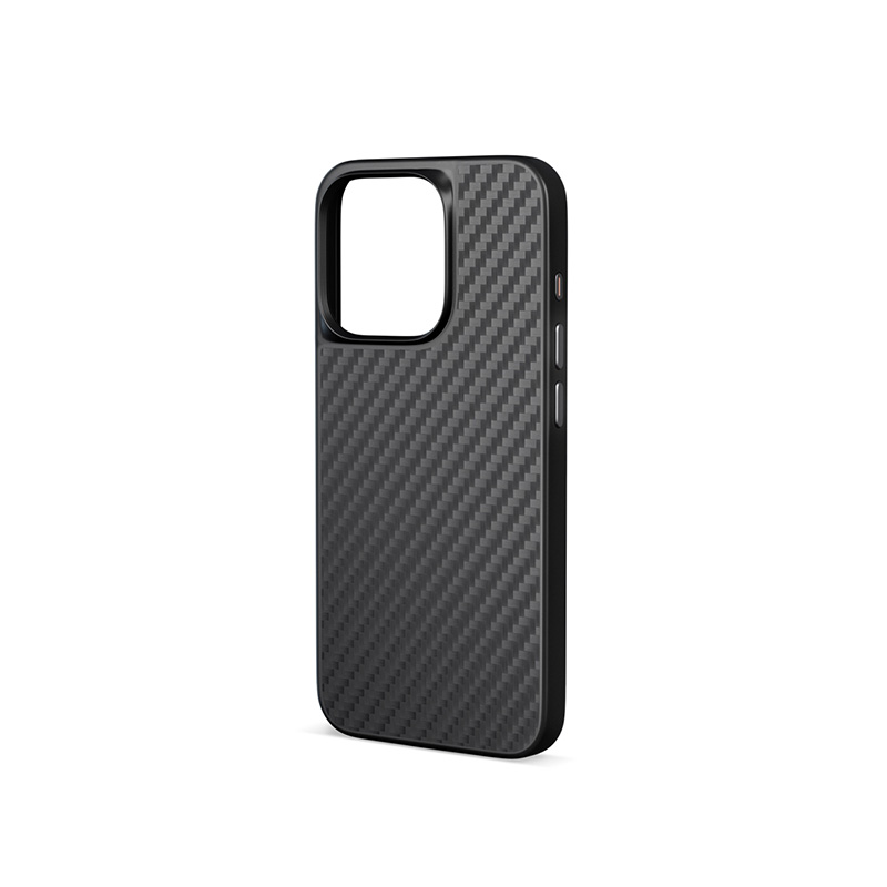 Epico Mag+ Hybrid Carbon Case - puzdro kompatibilné s MagSafe pre iPhone 15 Pro Max - čierne