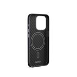 Epico Mag+ Hybrid Carbon Case - puzdro kompatibilné s MagSafe pre iPhone 15 Pro Max - čierne