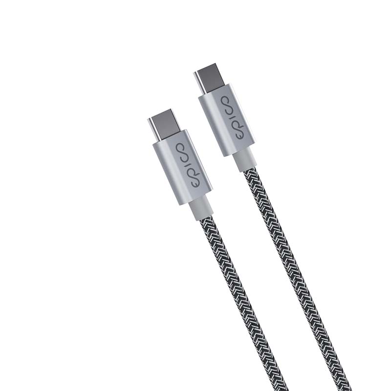Epico opletený kábel USB-C na USB-C 1,2 m - vesmírne sivý