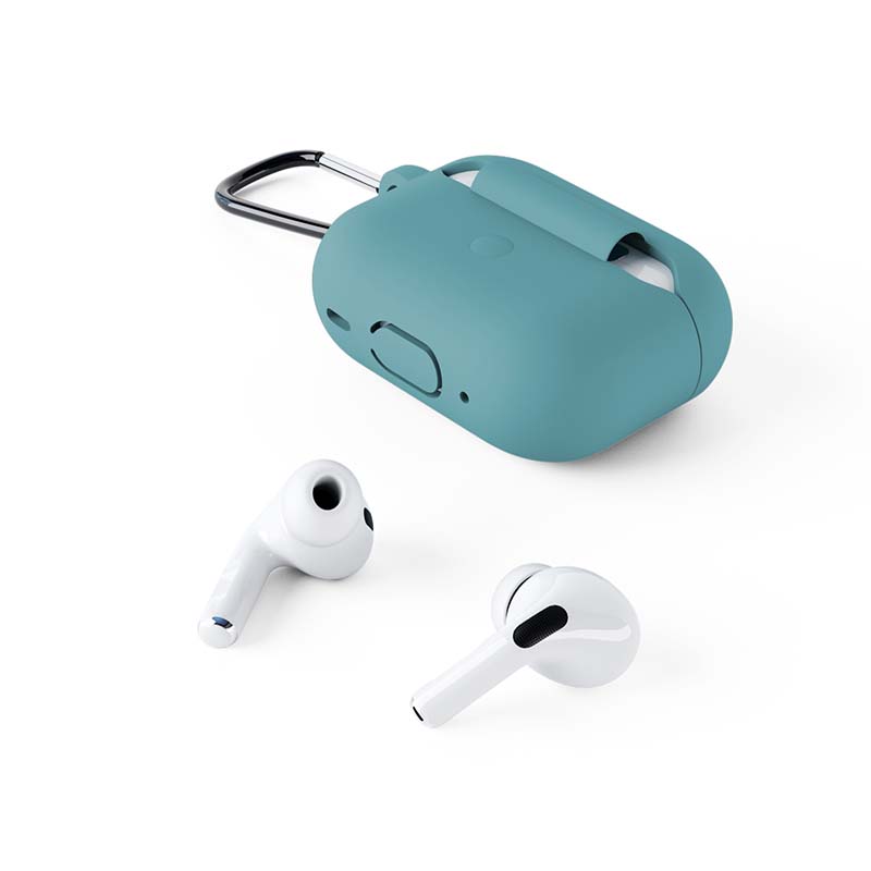 Epico silikonové pouzdro s karabinou | AirPods Pro 3 | tmavě modrá | bezpečnostní karabina
