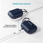 Epico silikonové pouzdro s karabinou | AirPods Pro 3 | tmavě modrá | bezpečnostní karabina