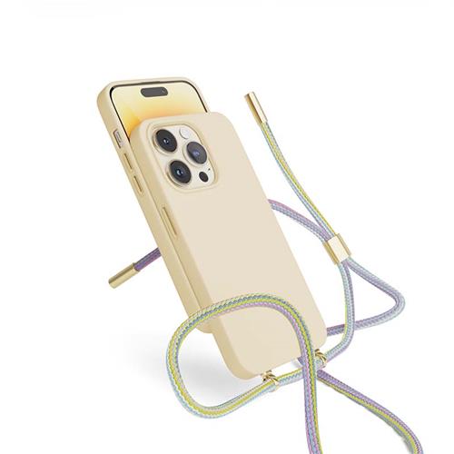 EPICO silikonový kryt se šňůrkou pro iPhone 14 Pro Max (6,7") - růžová