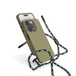 EPICO silikónový kryt so šnúrkou pre iPhone 13 / 14 (6,1") - zelený