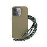 EPICO silikónový kryt so šnúrkou pre iPhone 14 Plus (6,7") - zelený