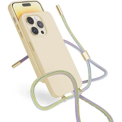 EPICO silikónový kryt so šnúrkou pre iPhone 14 Pro (6,1") - ružový