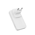 Epico Travel UltraBoost Flat GaN 65W napájací adaptér EU65 | 2× USB-C, 1× USB-A | biely | zástrčky pre EÚ, UK, AU a USA