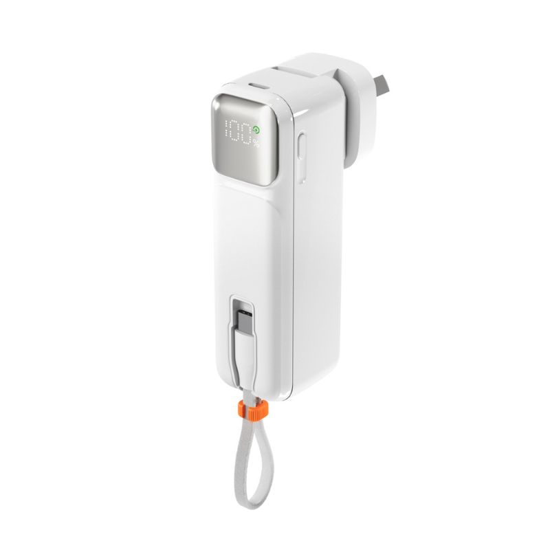 Epico Travel UltraPack 2in1 5000mAh Power Bank and Wall Charger ET30 - bílá