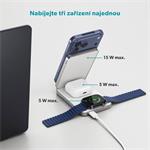 Epico UltraBase 4v1 8000mAh Skladacia powerbanka a bezdrôtový nabíjací stojan EF50 | biela
