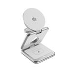 Epico UltraBase Qi2 25W 3v1 Skladací kovový Mag+ bezdrôtový nabíjací stojan EF60 | Silver