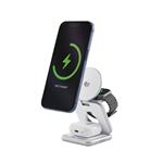 Epico UltraBase Qi2 25W 3v1 Skladací kovový Mag+ bezdrôtový nabíjací stojan EF60 | Silver
