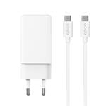 Epico UltraBoost EA65 65W GaN sieťová rýchlonabíjačka + 1,2 m kábel - biela