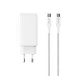 Epico UltraBoost GaN 100W síťová rychlonabíječka EA100 + 1,2m USB-C kabel - bílá