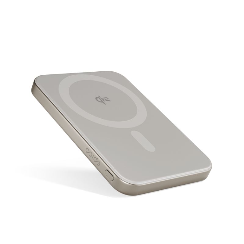 Epico UltraPack Qi2 Slim 5000mAh Alu Mag+ EM51 bezdrátová powerbanka - titanová